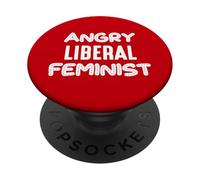 Declaración política Feminista Liberal Enojada PopSockets PopGrip Adhesivo