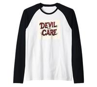 Declaración segura y audaz del diablo puede importarle Camiseta Manga Raglan