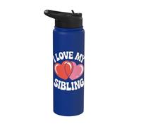 Declaración sincera de I Love My Sibling Stainless Steel Insulated Water Bottle