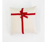 Declea Cojín Decorativo con Lazo para sofá o Cama Hecho a Mano - Funda de Almohada navideña - Caja de Regalo 60 x 60 cm