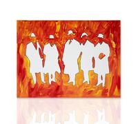 Declea Cuadro de decoración moderno pintado sobre Futuristas, lienzo listo para colgar, decoración para la casa, impresión sobre lienzo