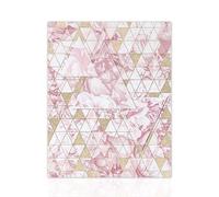 Declea Cuadro floral moderno con estampado de glamour - Decoración para sala de estar o dormitorio - Impresión sobre lienzo fabricado en Italia