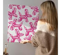 Declea Cuadro moderno con estampado Glamour Pink Balloons - Decoración moderna para el hogar, cuadro para el salón, decoración del hogar
