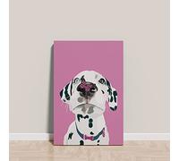 Declea Cuadro moderno estampado glamoroso Dálmata - decoración moderna para el hogar marco para el salón decoración del hogar
