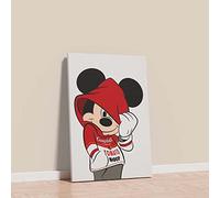Declea Cuadro moderno estampado glamoroso Mickey Tomato Soup - decoración moderna para el hogar marco para la sala de estar decoración del hogar