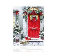 Declea Cuadro moderno para colgar en la pared de Navidad - Cuadro de pared navideño decorativo decorativo de pared para sala de estar, oficina, Navidad, 30 x 40 cm
