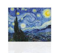 Declea Cuadro moderno para salón con imagen de la noche estrellada de Vincent Van Gogh, homenaje al autor, lienzo de arte moderno, decoración para el dormitorio