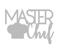 Declea Escrito en Madera para Colgar Master Chef, Ideal para la Cocina, decoración del hogar, Cocina, restaurantes y Locales, Texto Decorativo de Madera Hecho a Mano