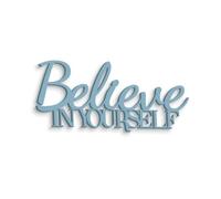 Declea Home Decor Colgante de madera con texto en inglés «Believe in yourself», decoración de pared para cocina, dormitorio, decoración de pared para casa, fiestas y eventos