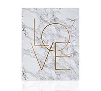 Declea Home Decor Cuadro efecto mármol Love Amore listo para colgar - Cuadros modernos decoración de interior pared lienzo arte