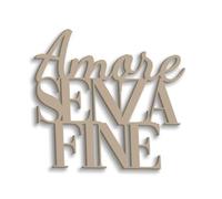 Declea Home Decor Letrero de madera para colgar en la pared, diseño con texto en inglés «Amore sin fin Canzone», decoración de pared de madera para cocina y hogar