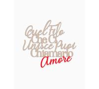 Declea Letras de madera con texto en inglés «Quel filo che ci unive», decoración de pared, decoración moderna, texto en madera