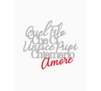 Declea Letras de madera con texto en inglés «Quel filo che ci unive», decoración de pared, decoración moderna, texto en madera