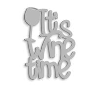 Declea Mural de madera con texto en inglés It's Wine Time para colgar en la cocina, enoteca, bar, hecho a mano