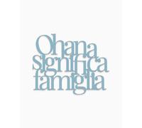 Declea Ohana Significa Familia - Letras de madera para decoración de pared, diseño moderno con texto en inglés