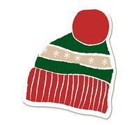 Declea Tabla de Navidad con Forma de Gorro. Formas de Madera para Colgar o de pie Hechas a Mano. Idea Original para Decorar la casa. Diseño