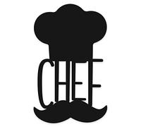 Declea Texto de Madera para Colgar Chef en la Cocina, Ideal para la Cocina, decoración del hogar, Cocina, restaurantes y Locales, Texto Decorativo de Madera Hecho a Mano