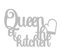 Declea Texto de Madera para Colgar, diseño de Queen of Kitchen, Ideal para la Cocina, decoración del hogar, Cocina, restaurantes y Locales, Texto Decorativo de Madera Hecho a Mano
