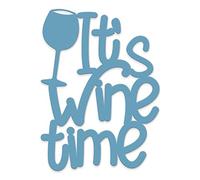 Declea Texto de Madera para Colgar It's Wine Time, Ideal para la Cocina, decoración del hogar, Cocina, restaurantes y Locales, Texto Decorativo de Madera Hecho a Mano
