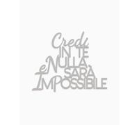 Declea Texto en madera «Credi in Te», decoración de pared, decoración del hogar, frase en madera motivacional