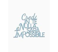 Declea Texto en madera «Credi in Te», decoración de pared, decoración del hogar, frase en madera motivacional
