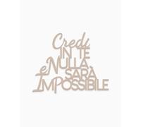 Declea Texto en madera «Credi in Te», decoración de pared, decoración del hogar, frase en madera motivacional