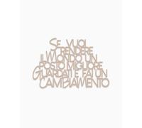Declea Texto "Mira y haz un cambio en la decoración de la pared", decoración del hogar, frase de madera motivacional