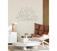 Declea Texto "Mira y haz un cambio en la decoración de la pared", decoración del hogar, frase de madera motivacional