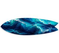 DECLINA - Tabla de surf decorativa de abismo turquesa - abismo azul verde para salón moderno - impresión de alta definición en dibond - fabricación francesa