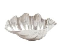 Deco 79 Coastal Aluminum Decorative Bowl Cuenco, Aluminio, Plateado, S Talla