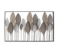 Deco 79 Decoración de pared con corte alto de hoja de metal con intrincados diseños cortados con láser, 59" x 1" x 37", bronce