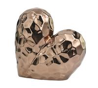 Deco 79 Escultura, cerámica, Oro Rosa, 11 x 6 x 11 Pulgadas