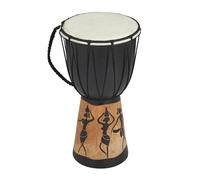 Deco 79 Escultura de madera Djembe, 6 x 7 x 12 pulgadas, color negro