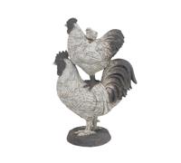 Deco 79 Escultura, Piedra Artificial, Gris Claro/Gris Oscuro, Talla S