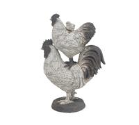 Deco 79 Farmhouse Polystone Sculpture Escultura, Piedra sintética, Gris Claro/Gris Oscuro, S Talla