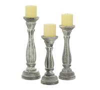 Deco 79 Madera Candle Holder, Blanco, Talla única