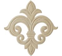 Deco 79 Wooden Fleur De lis Home Wall Decor Carved Wall Sculpture, Wall Art 24" x 1" x 24", White