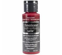 Deco Art DA5-30-08 Americana Multi-Surface Satin Acrylic Paint 2oz-Dark Scarlet by DecoArt