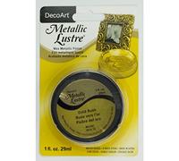 Deco Art DecoArt ML02C-28 Metallic Lustre Wax, 1-Ounce, Gold Rush Acabado metálico de Cera Brillante de 1 Onza, Materiales sintéticos, Fiebre del Oro, 29 ml (Pack of 1), 29