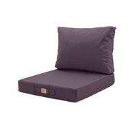 deco arts Cojines Exterior 60x50 cm Impermeables - Juego de Asiento y Respaldo para sillón de jardín, Tejido Oxford desenfundable y Lavable - Gris Carbón
