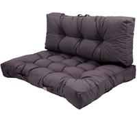 Deco Arts Conjunto de Cojines para Palets 120x80x20cm en poliéster gris