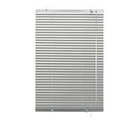 Deco Company Persiana de Aluminio para sujeción con Pinzas, Privacidad, Protección contra la luz y el deslumbramiento, Todas Las Piezas de Montaje Incluidas, Persiana de Aluminio, Plateada, 45x130 cm
