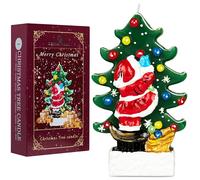 Deco Express Vela de Navidad, Pack de 1 Velas Decorativas Originales Arbol Papá Noel, Decoración de Navidad Casa, Regalo Mujer y Hombre (Multi 1 Pcs)