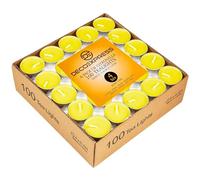 Deco Express Velas de Citronela, Set de Velas Disponible con Varios Tiempos de Quemado (4 Horas x 100)