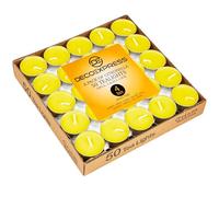 Deco Express Velas de Citronela, Set de Velas Disponible con Varios Tiempos de Quemado (4 Horas x 50)