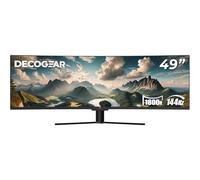 Deco Gear Monitor curvo ultra ancho para juegos de 49 pulgadas | 32:9 | 3840 x 1080 | 144 Hz | 3000:1 | E-LED | 2 HDMI | 2 puertos de visualización
