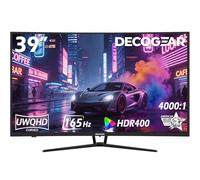 Deco Gear Monitor de juegos de visualización ancha curvada de 39 pulgadas, 2560 x 1440, MPRT de 1 ms, 165 Hz, 16:9, HDR400, 4000:1