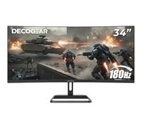 Deco Gear - Pantalla Curvada Ultra Ancha 3440 x 1440 21:9 3440 cm, 144 Hz, HDR10, relación de Contraste 4000:1, 99% sRGB, 16,7 Millones de Colores, sincronización adaptativa, reducción de la luz