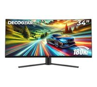 Deco Gear - Pantalla Curvada Ultra Ancha 3440 x 1440 21:9 3440 cm, 144 Hz, HDR10, relación de Contraste 4000:1, 99% sRGB, 16,7 Millones de Colores, sincronización adaptativa, reducción de la luz