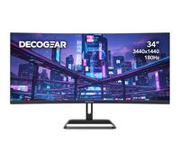 Deco Gear - Pantalla Curvada Ultra Ancha 3440 x 1440 21:9 3440 cm, 144 Hz, HDR10, relación de Contraste 4000:1, 99% sRGB, 16,7 Millones de Colores, sincronización adaptativa, reducción de la luz